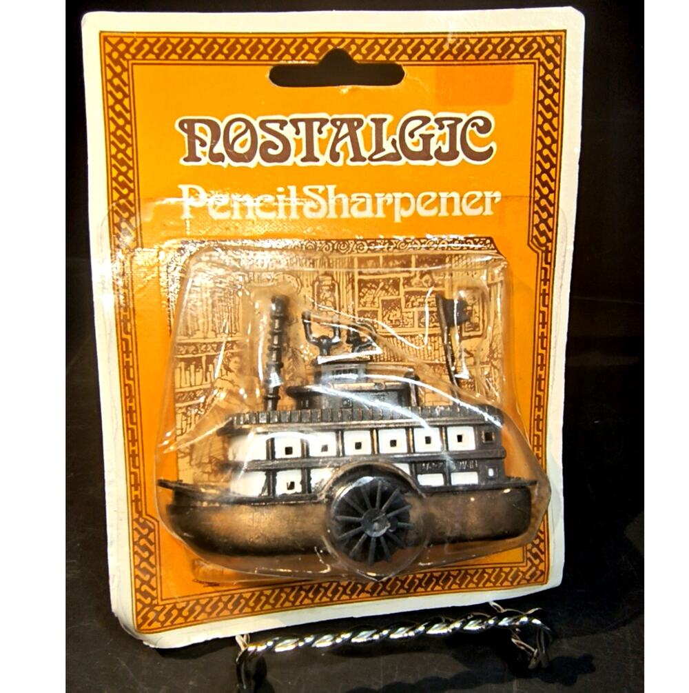 1798.  Nostalgic Die Cast Pencil Sharpener Old River Boat Replica New in Pkg